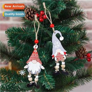 wooden beaded feet New old decorations faceless Christmas