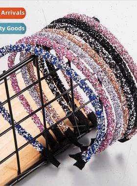Korean flow hair bands female simple crystal rhinestone seni