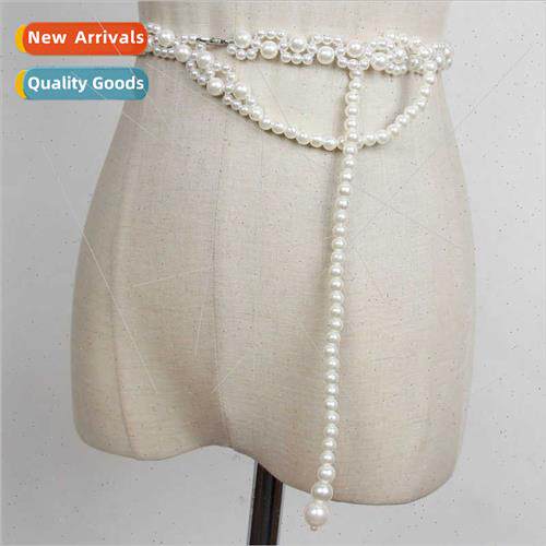 Pearl belt female decorative pearl waist chain dress summer