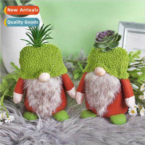 New Christmas Decoration Rudolph Doll Green Succulent Facele