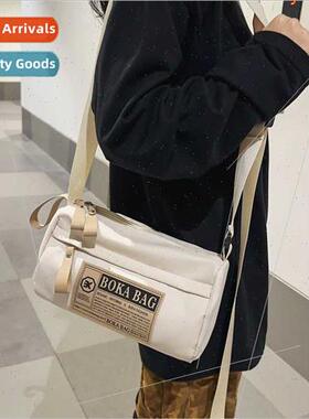 new men tide cool letters shoulder crossbody bag ladies Kore