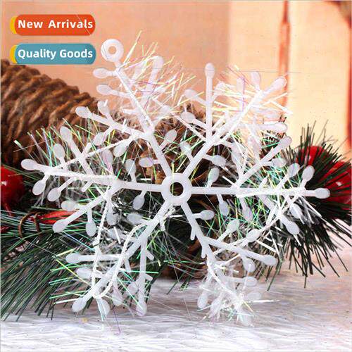 Snowflake flakes wire-wound plastic snowflake Christmas deco