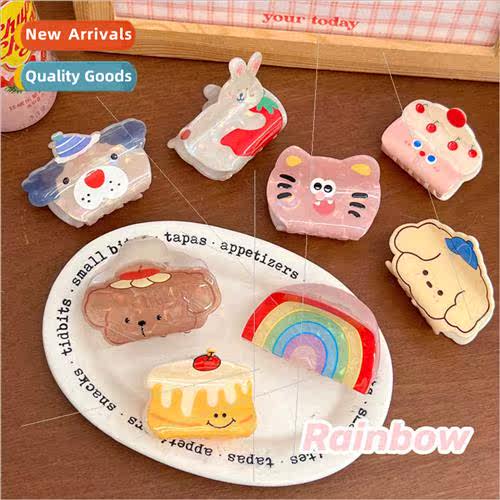 new cute cartoon acrylic grab clip hair accessories sweet gi