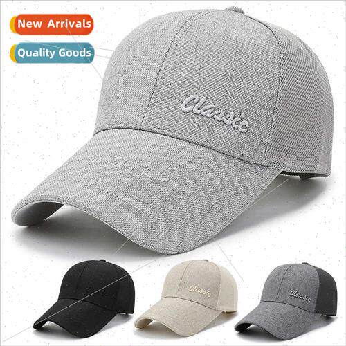 Baseball cap men spring summer duck tongue cap half net brea