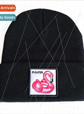 2021 popular animal cranes birds embroidered knted cap embro