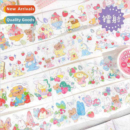 Laser washi tape Miracle Berry Cute Animal Strawberry Decora