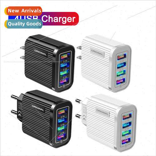 Multi-port 4USB cell phone charger   U.S.  travel charger Fo
