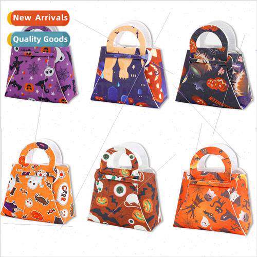 2023 New Halloween candy bags -woven pumpkin handbags ghost