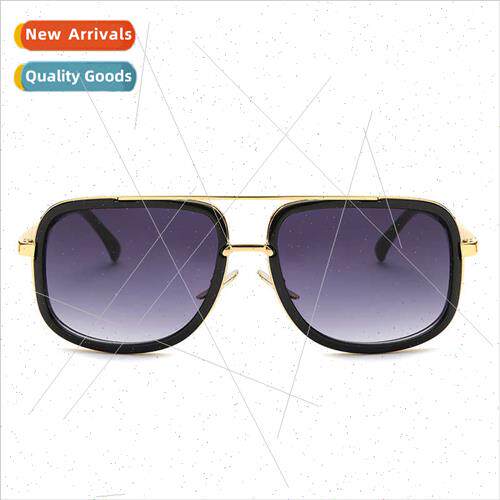 B1828 square frame sunglasses women classic  color film refl