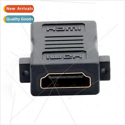 HDMI Female to Female Adaptor wh Ears Panel Screw Holes Gold