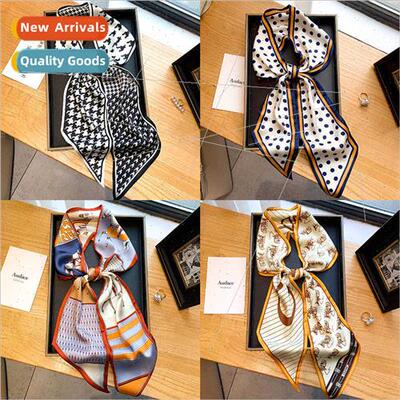 2021 new Korean  imation silk small neckerchief fall winter