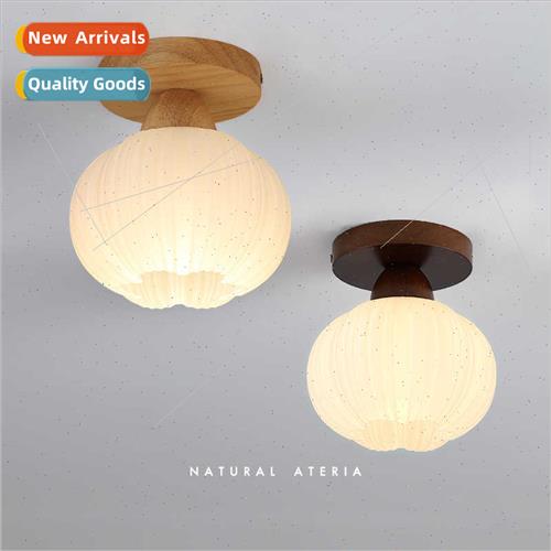 Japanese wabi-sabi log entryway aisle ceiling light modern s