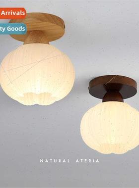 Japanese wabi-sabi log entryway aisle ceiling light modern s
