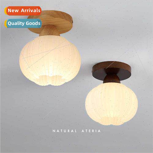 Japanese wabi-sabi log entryway aisle ceiling light modern s