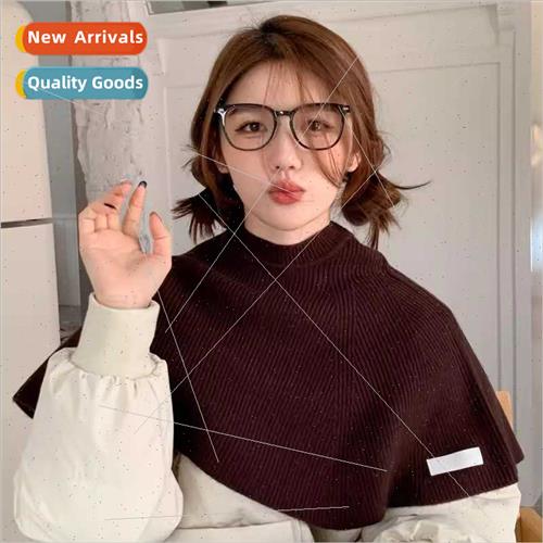 Round neck knted scarf female winter neck warm open scarf se