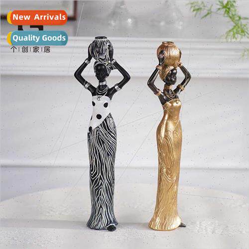 Creative African black ornaments resin crafts exotic home li