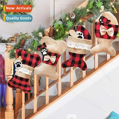 2023 New Christmas Pet Stocking Christmas Decoration Christm