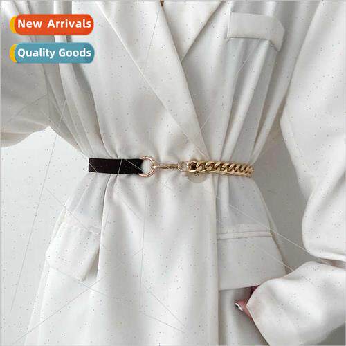 Lazy Ins belt metal chain elastic waist belt female decorati