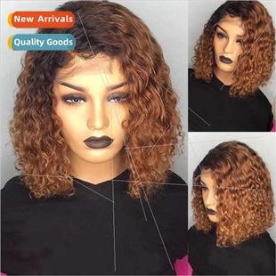 african small curly wig hair Europe wig women short curly ha