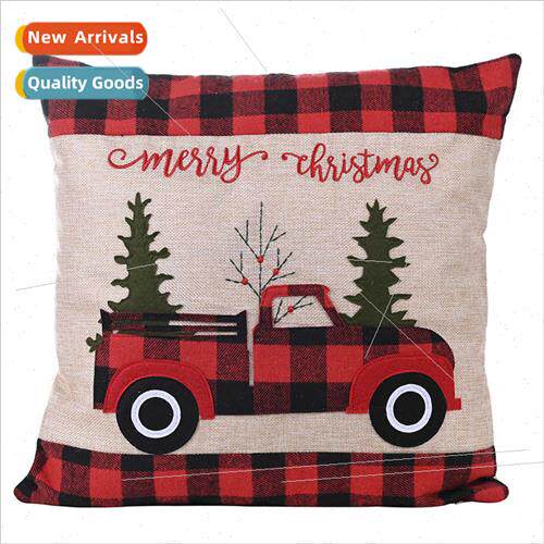 Christmas decoration wh red black plaid car Christmas e pill