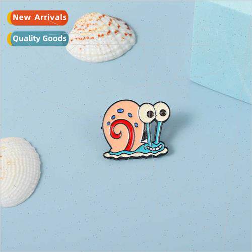 Cartoon cute snail shape animal baking paint alloy brooch me