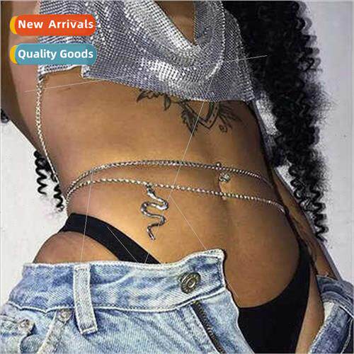 Europe summer fashion simple rhinestone snake pendant single