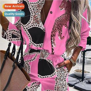 Casual Patchwork Shirt Su Woman Spring Summer Lapel Fashio