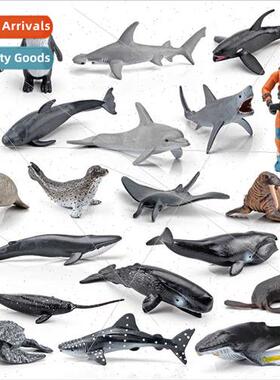 Orca devil fish sea lion penguin shark diver model su orname
