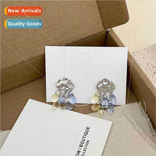 Flower traces clouds drop tassel earrings female 2022 new ti