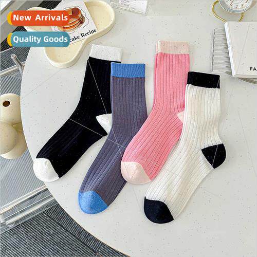 Spring Autumn new women socks dopamine socks female colorblo