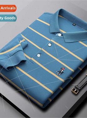 Striped long-sleeved t-shirt men spring fall 2022 new fall m