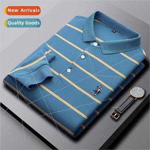 Striped sleeved long new spring fall shirt 2022 men