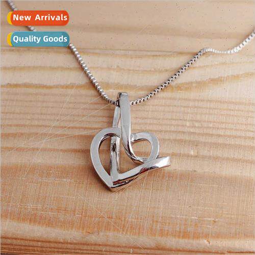 Korea new ladies micro-set engraved necklace I love you 适用