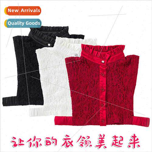 New lace hollow fake collar shirt female lace stand-up colla