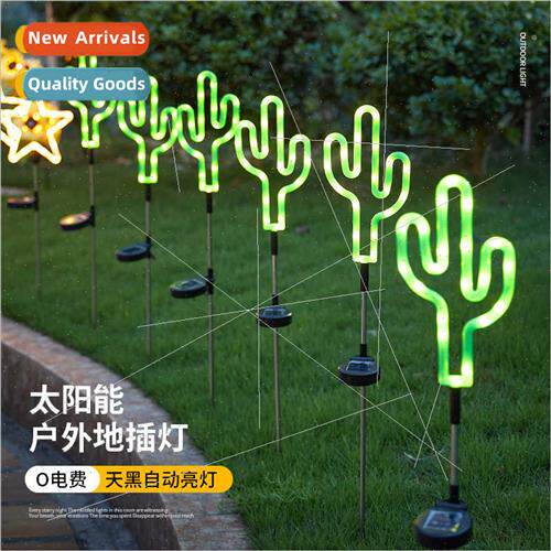 Outdoor neon lawn ground plug lights solar energy LED ambien