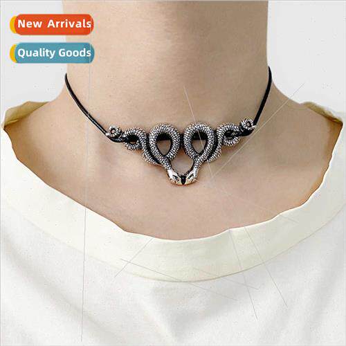 New Double Snake Necklace Punk Personalised Animal Pendant N
