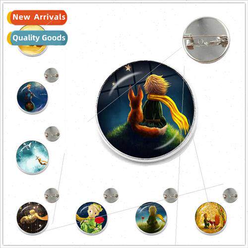 New ttle Prince Pin Glass Dome Cabochon Prince Fox Lapel Pin