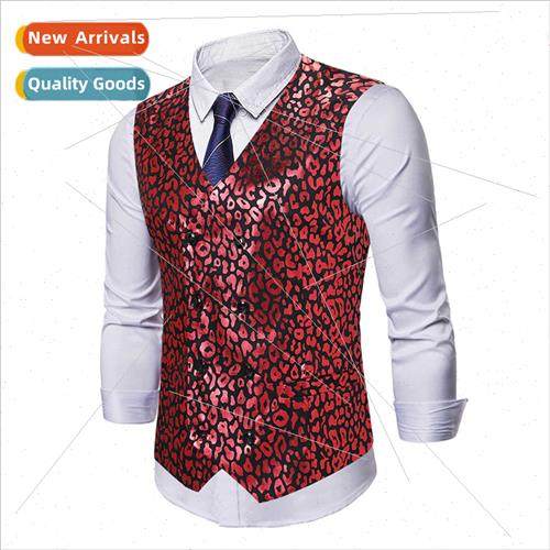 2023 fall winter men vest new fashion double-breasted men ve