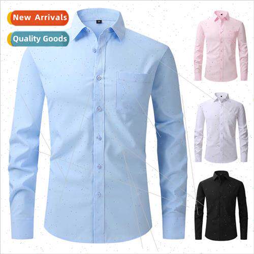 U.S. code elastic shirt men business casual long-sleeved shi