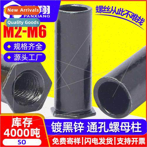 Iron black zinc plating SO through hole rivet nut post hexag