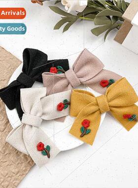 Autumn winter new flowers bow hairpin female small perfume w