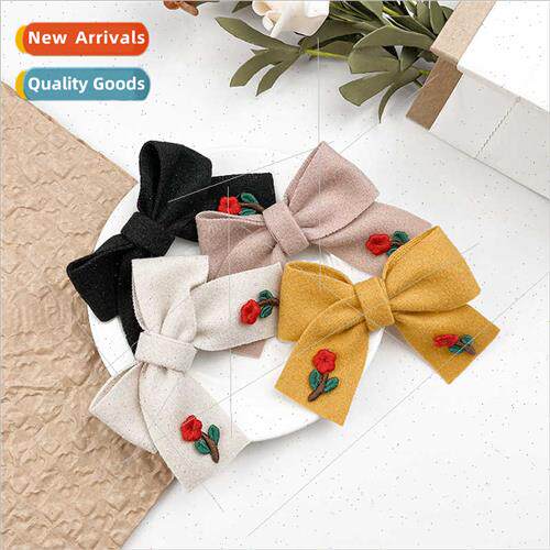 Autumn winter new flowers bow hairpin female small perfume w