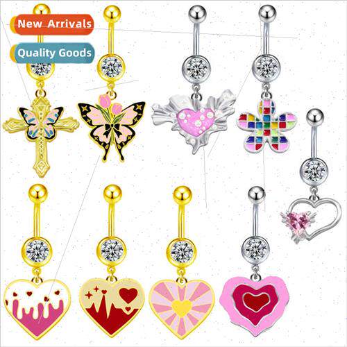 Europe butterfly belly button studs hottie belly button deco