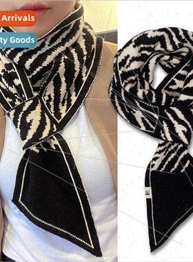 Thousbirds check small scarf female fall winter Korean ins i