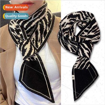 Thousbirds check small scarf female fall winter Korean ins i