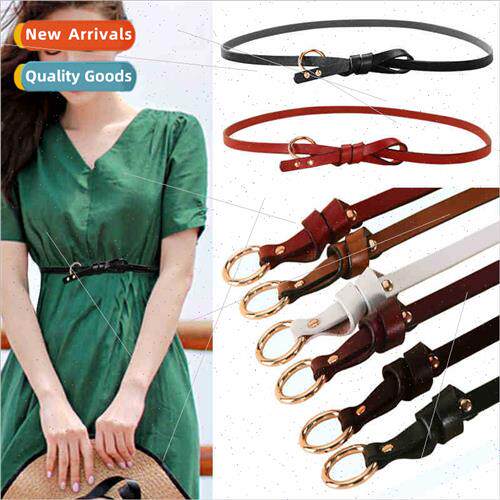 Knot belt female round buckle Korean decorative skirt waist