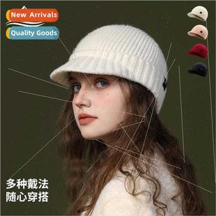 short cap new tongue duck brim wool hat knted winter Autumn