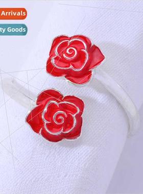 New hotel wedding napkin ring red rose napkin ring western r