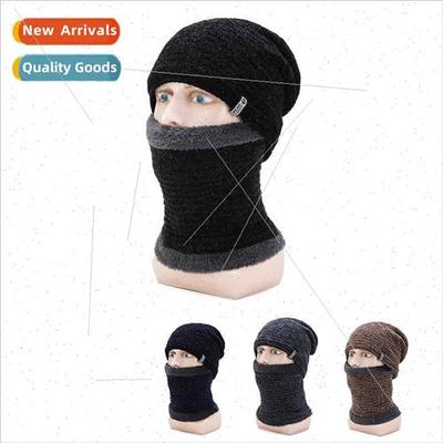 Hat men winter knted cap padded thickened warm pullover cap