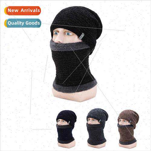 Hat men winter knted cap padded thickened warm pullover cap